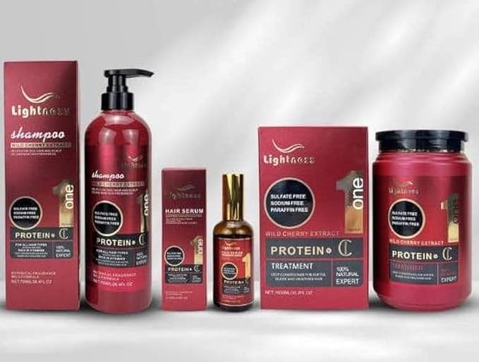 ليجيتنيس مجموعة العناية بالشعر بالكيراتين وخلاصة الكرز البري وفيتامين ب المركب، تتضمن شامبو للشعر، وقناع للشعر، وسيروم للشعر (مجموعة كاملة من 3 قطع) - Image 1